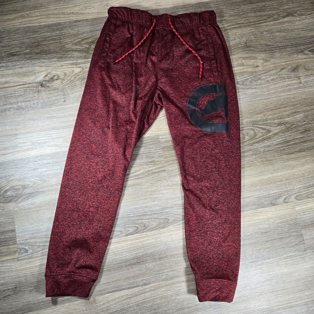 Ecko Unltd Joggers Mens M Red Black Logo Athletic Track Sweatpants Y2K Street